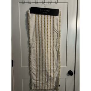 Max Studio Table Runner 16” X 90” Cream Animal Giraffe Print Stripe NWT